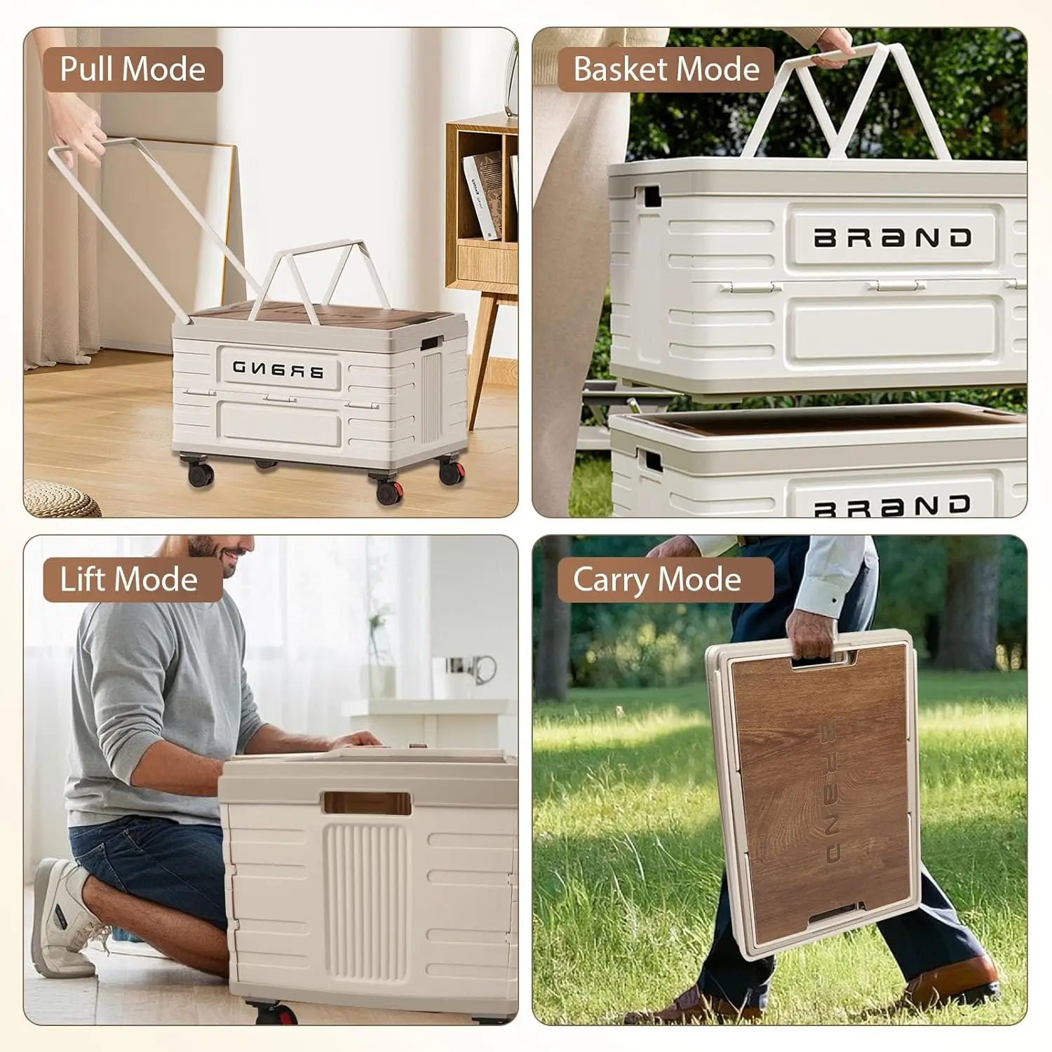 Foldable Storage Cart – Heavy-Duty Mobile - Image 3