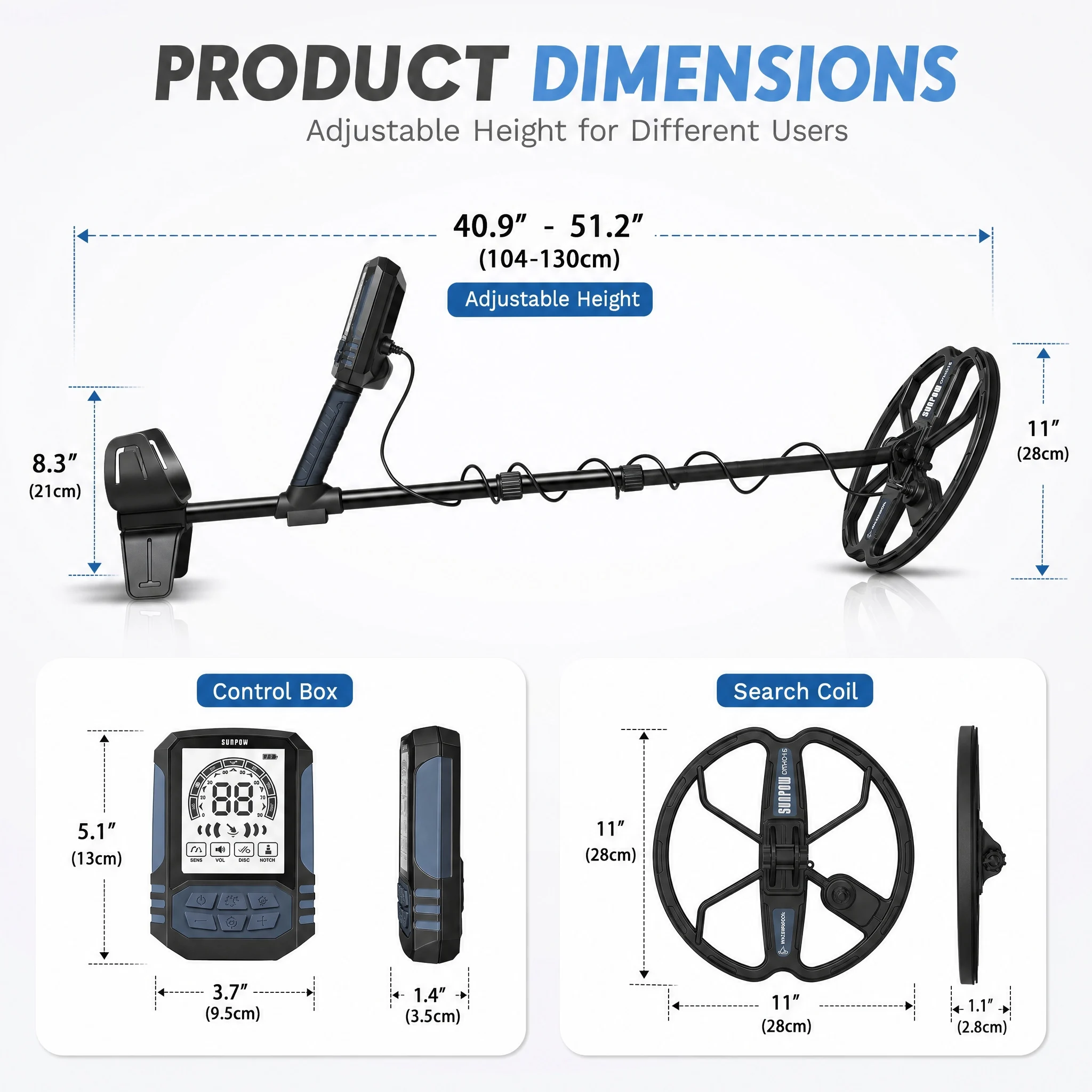 Professional Underground Rechargeable Metal Detector - Image 3