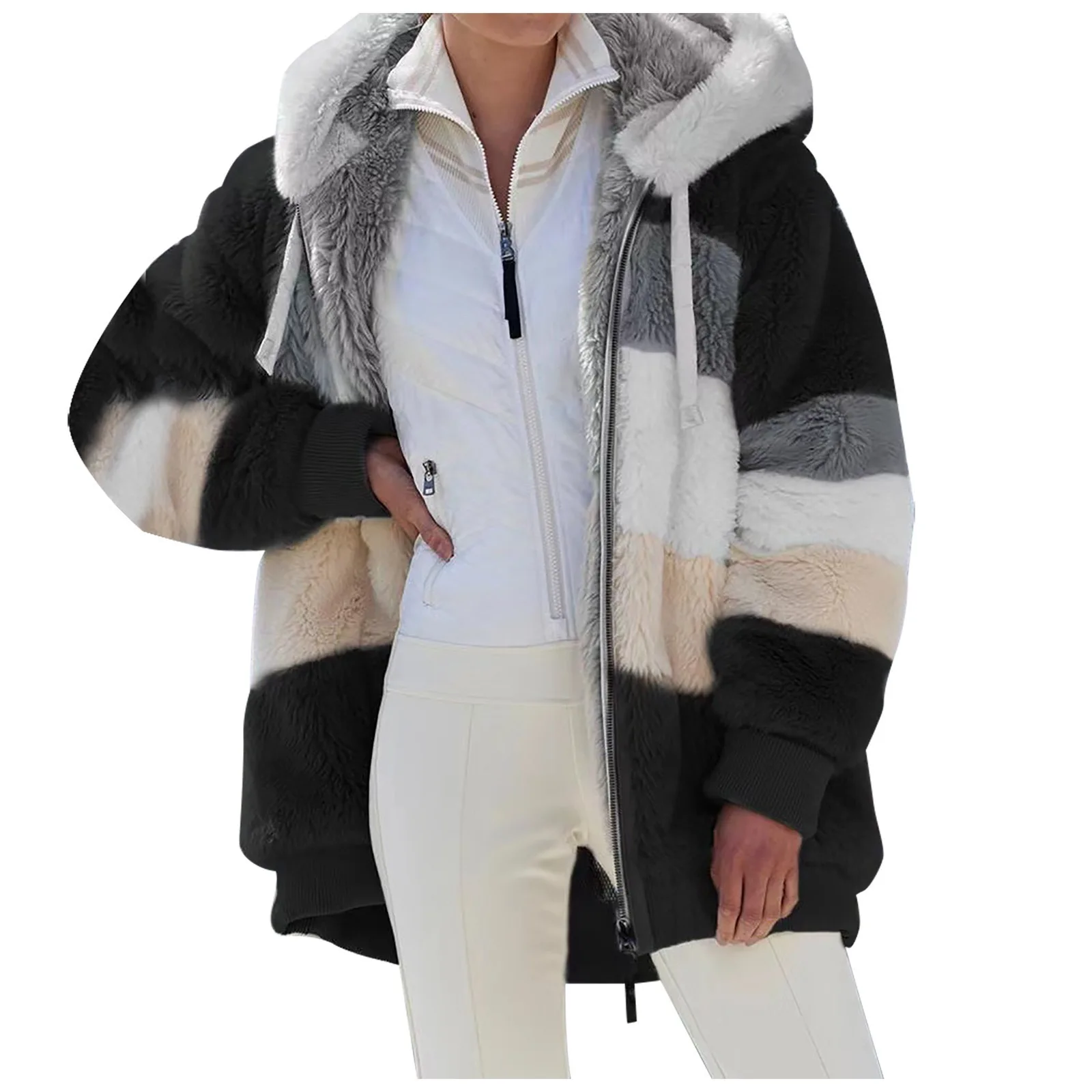 Winter and autumn warm plush women's coat - Image 1