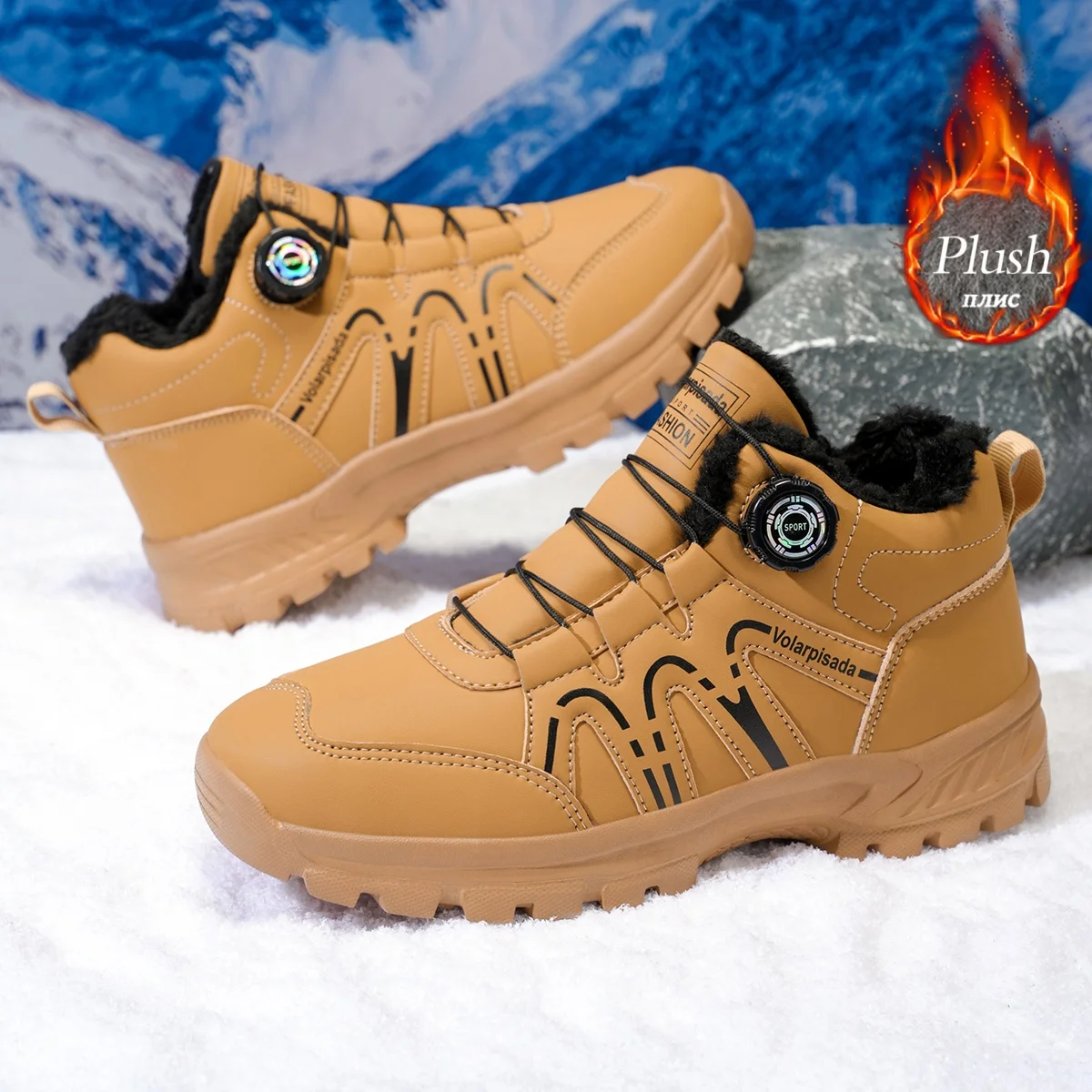 Unisex Winter Fleece Lined Snow Boots - Image 1