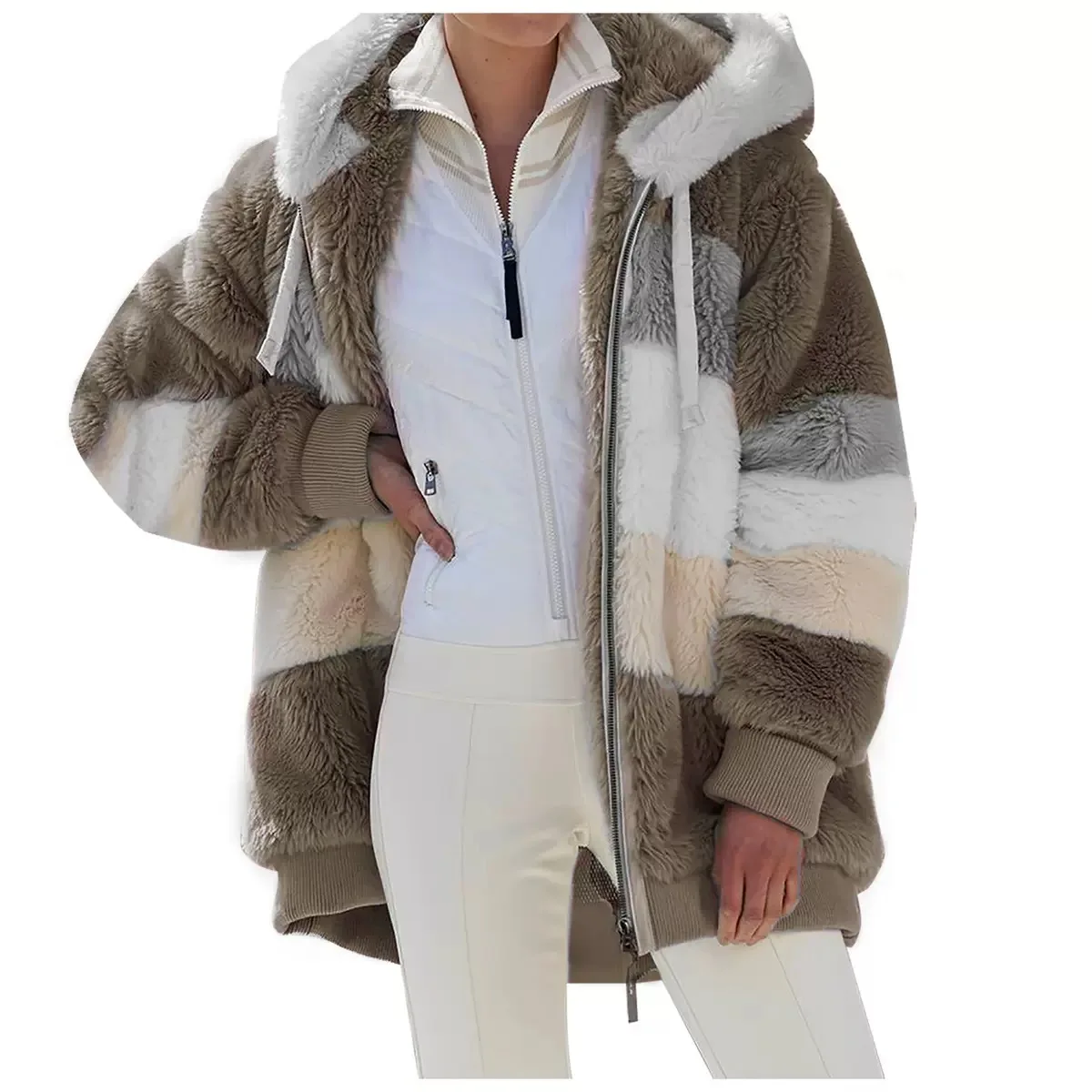 Winter and autumn warm plush women's coat - Image 3