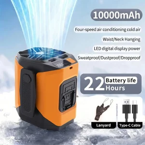 10000mAh Portable Neck Fan Cooling Rechargeable - Thumbnail Image 5