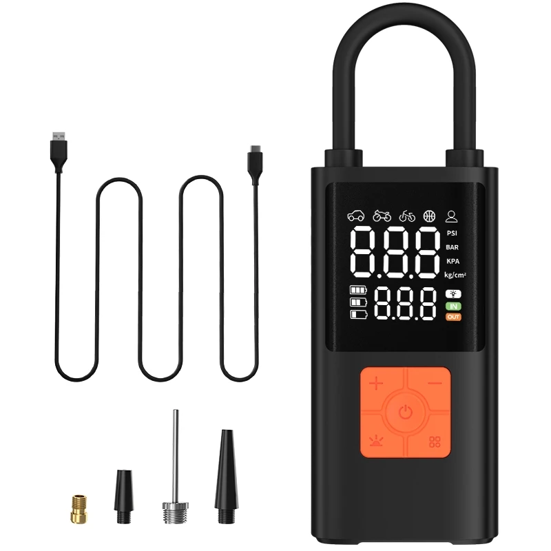 3-in-1 Portable Air Compressor & Tire Inflator, - Image 1