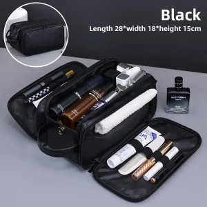 Multi Pockets PU Toiletry Bag For Men - Thumbnail Image 4