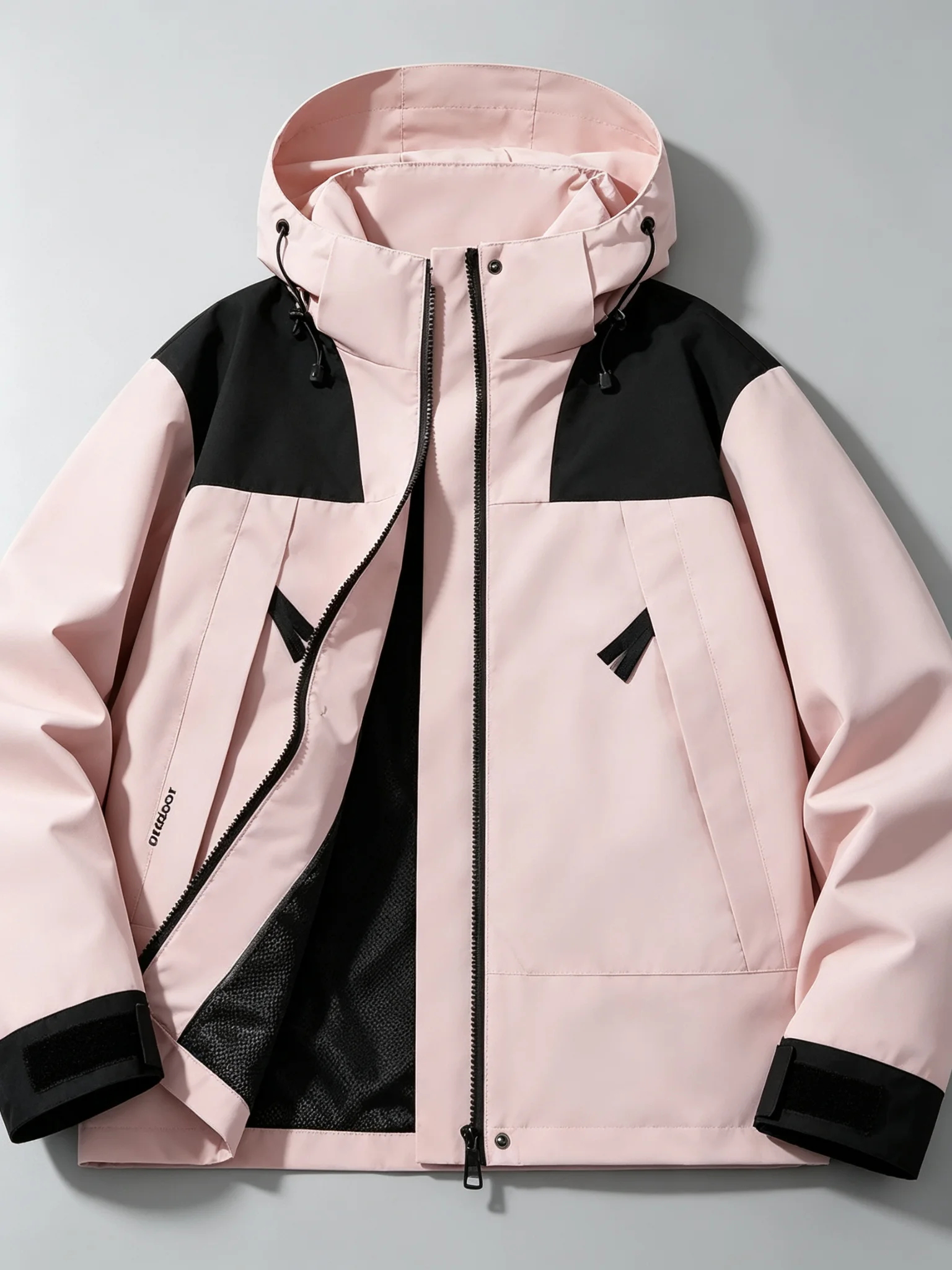 Women Color Hooded Rain Jacket - Image 4