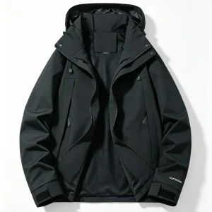 Women Color Hooded Rain Jacket - Thumbnail Image 5