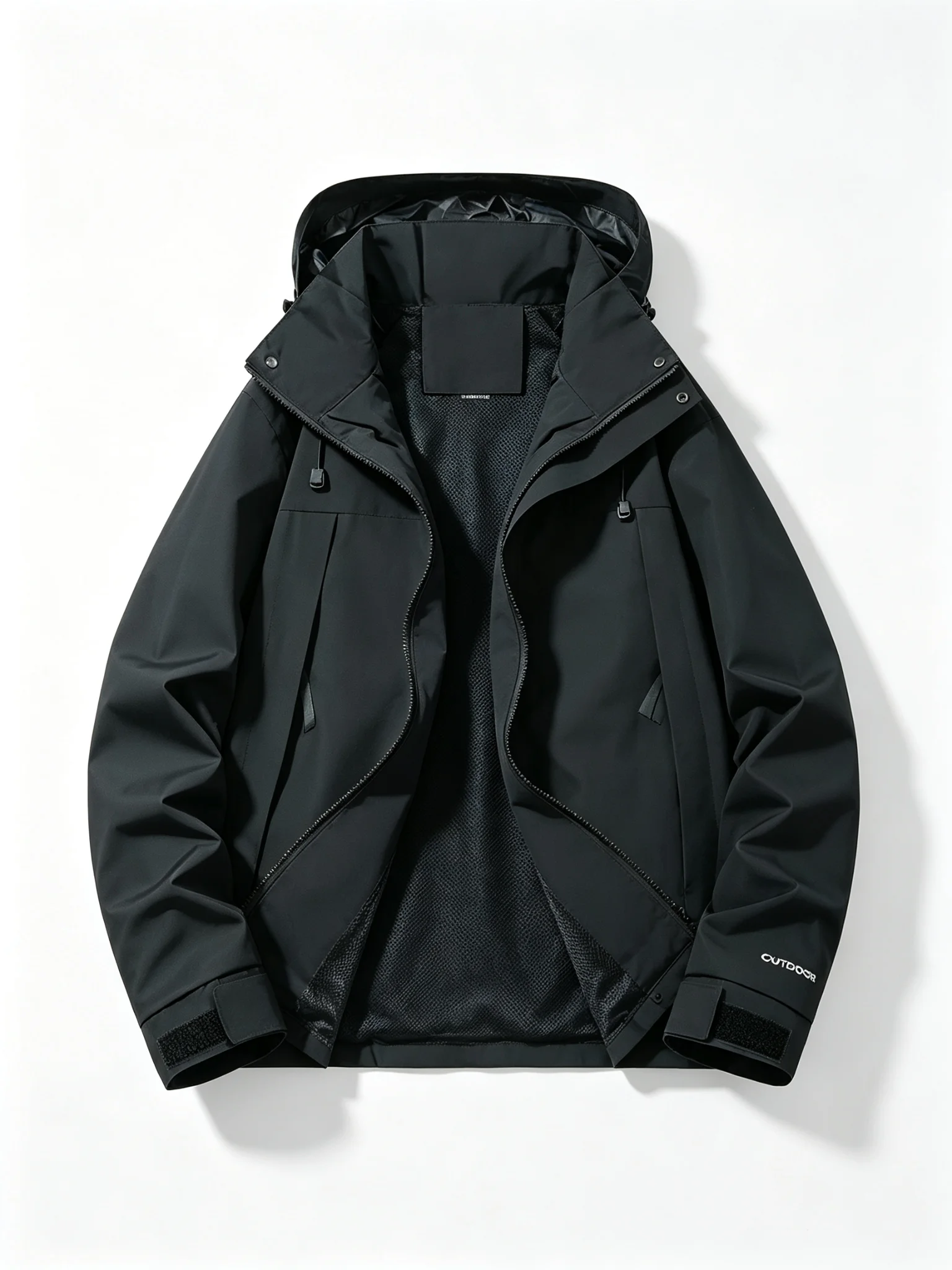 Women Color Hooded Rain Jacket - Image 5