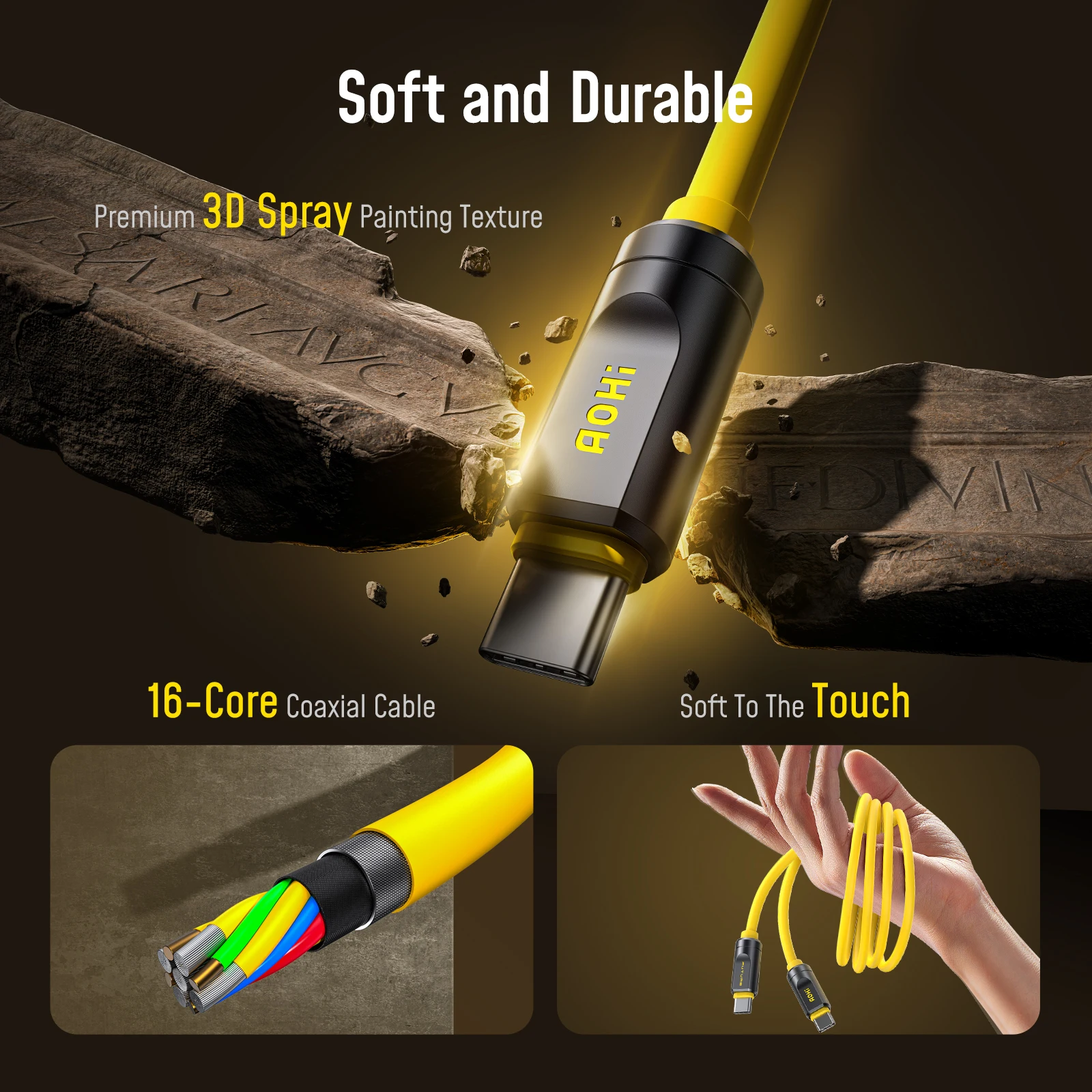 USB4 2.0 Type C Cable 240W Fast Charging 3.3FT/6.6ft - Image 2