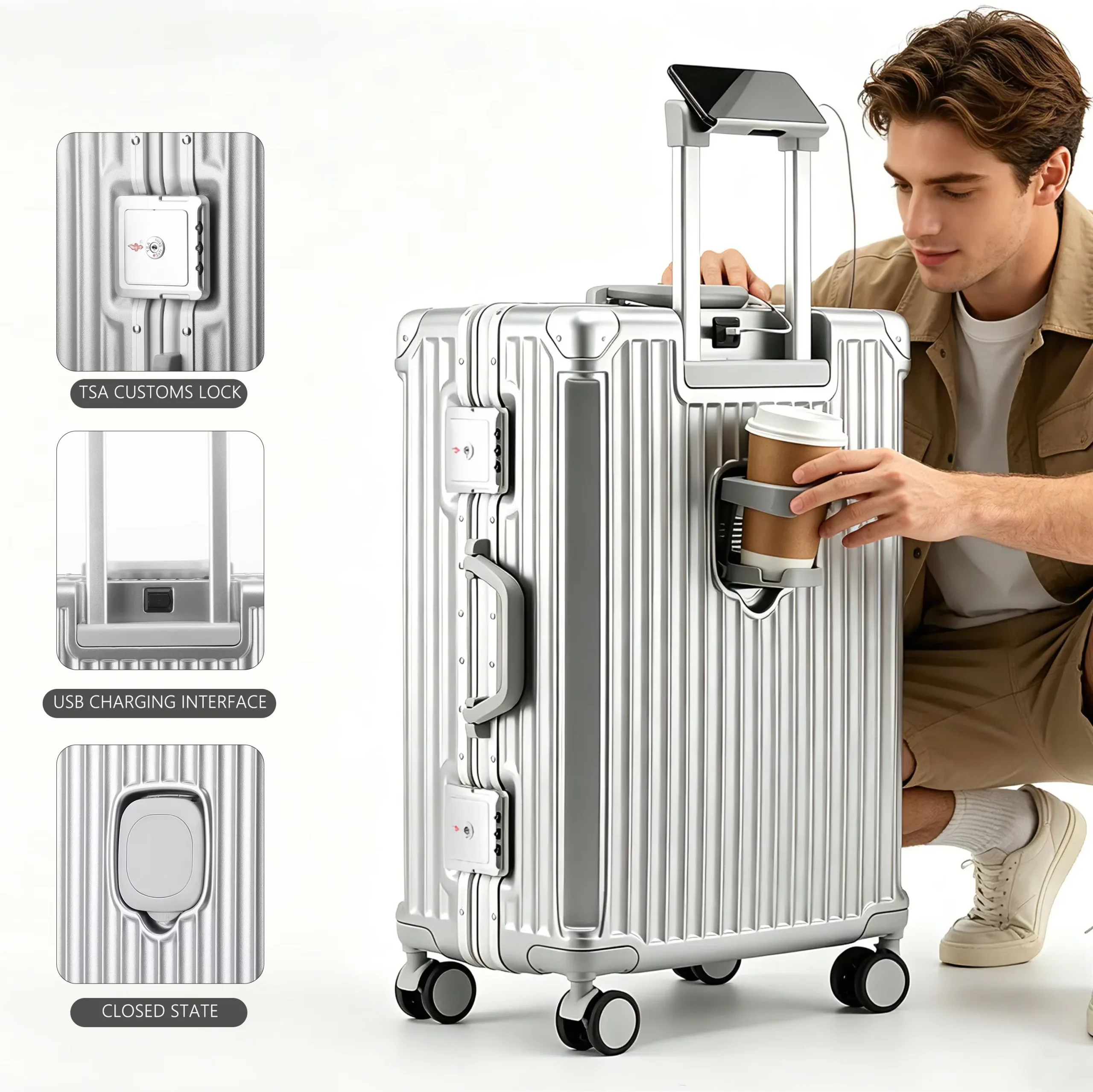 BunnyFly Suitcase Travel Suitcase Men Women 20 - Image 1
