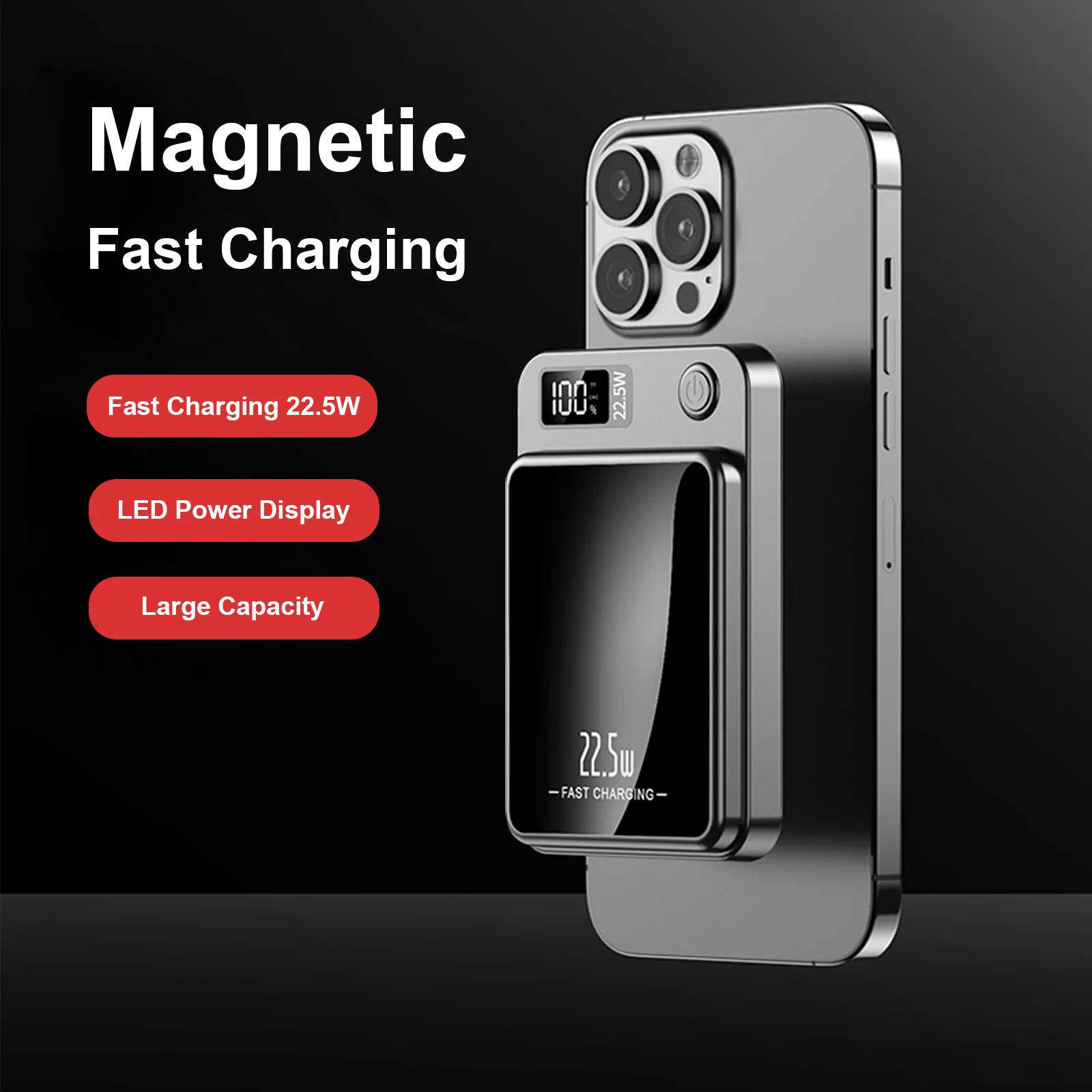 Wireless Magnetic Power Bank Fast Charging Portable - Image 1