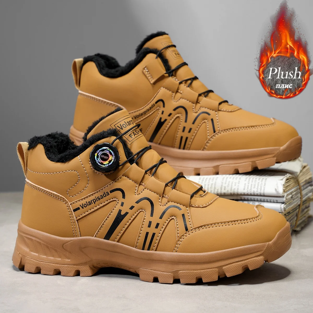 Unisex Winter Fleece Lined Snow Boots - Image 3