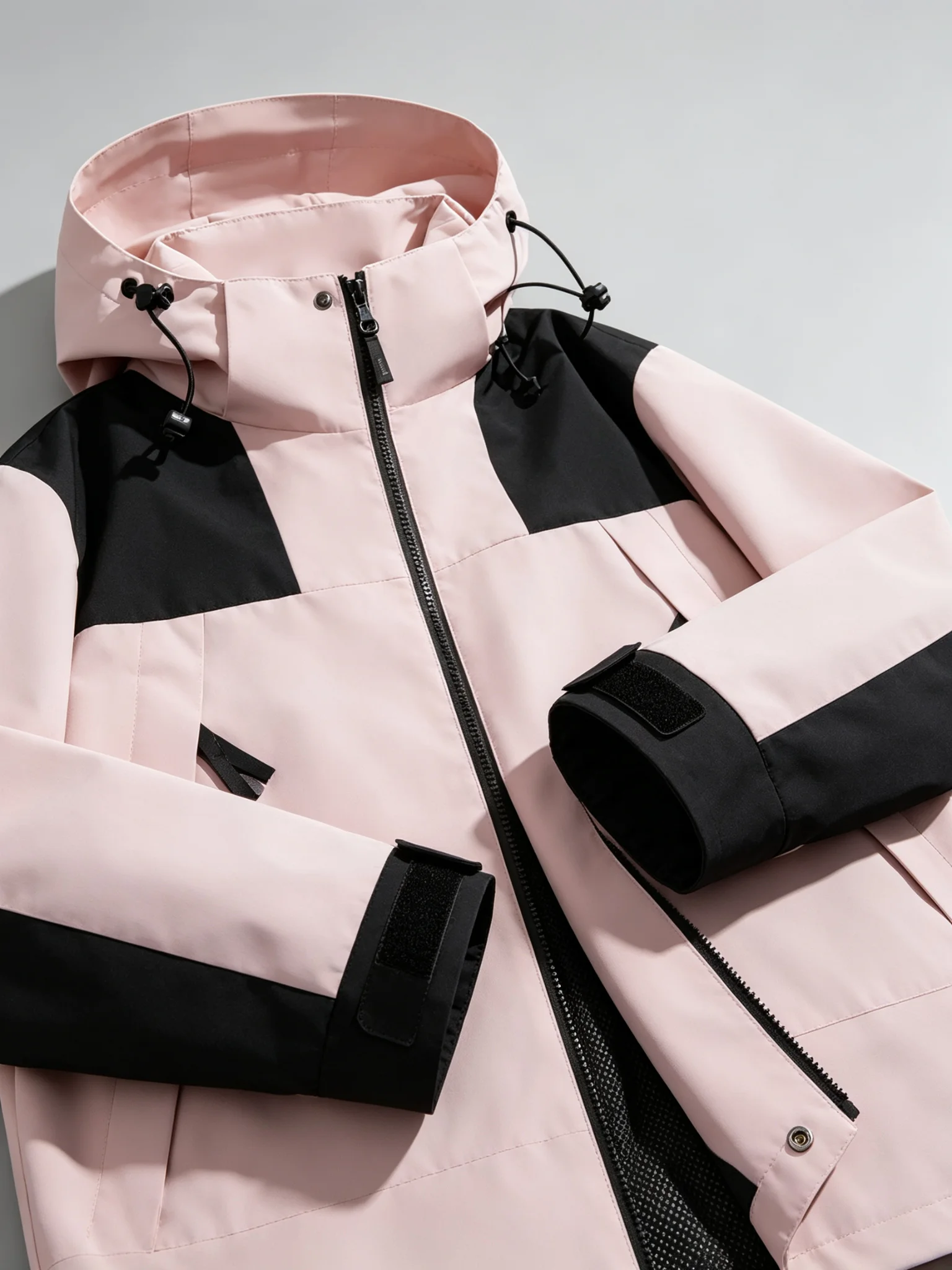 Women Color Hooded Rain Jacket - Image 2