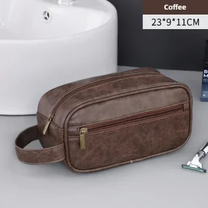 Multi Pockets PU Toiletry Bag For Men - Thumbnail Image 2
