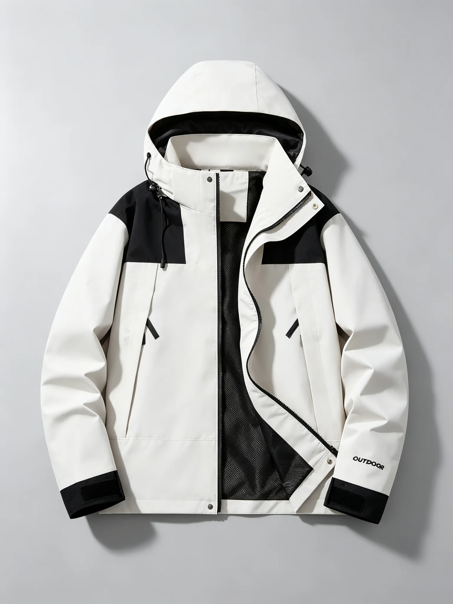 Women Color Hooded Rain Jacket - Image 3