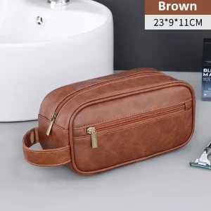 Multi Pockets PU Toiletry Bag For Men - Thumbnail Image 3