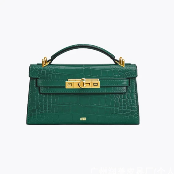 Leather Top Handle Handbag Women's Purse - Image 9