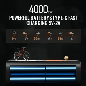 3-in-1 Portable Air Compressor & Tire Inflator, - Thumbnail Image 3