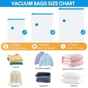 Vacuum Storage Bags with Electric Pumps