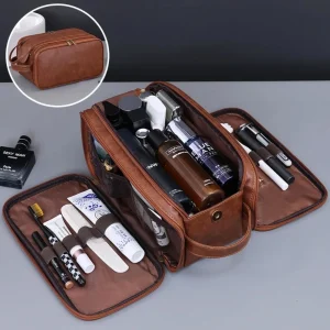 Multi Pockets PU Toiletry Bag For Men