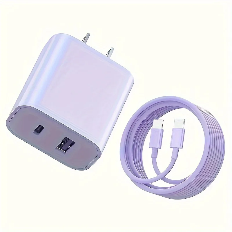 20W USB C fast Charger Power Adapter with 6FT Cable Type C - Image 3