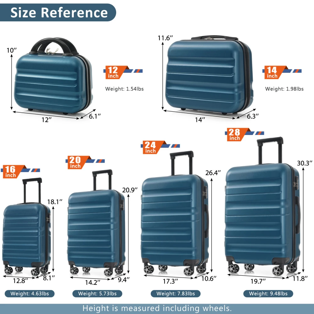 6-Piece ABS Hardshell Luggage Set - Image 2