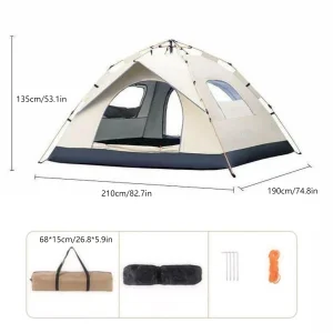 Outdoor Camping Tent Two Doors and Two Windows - Thumbnail Image 3