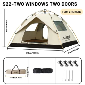 2-4 Person Automatic Pop Up Camping Tent, - Thumbnail Image 5
