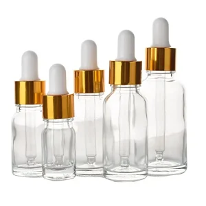 28pcs 15/30/50ml Golden Empty Dropper Bottle - Thumbnail Image 4