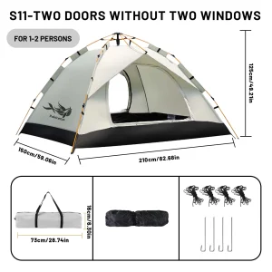 2-4 Person Automatic Pop Up Camping Tent, - Thumbnail Image 7